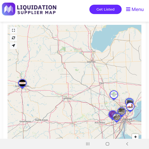 Pallets near me Michigan Liquidation Map
