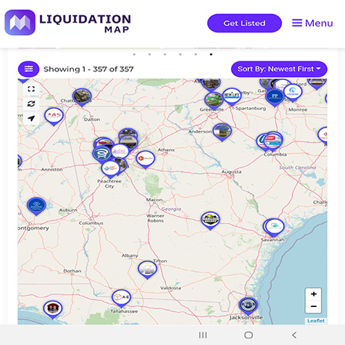 Pallets near me Liquidation Map